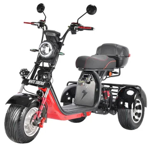 Электроскутер WHITE SIBERIA PRO TRIKE+ 3000W, черный