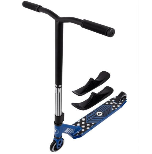Трюковый самокат-снегокат PLANK CYCLE, синий